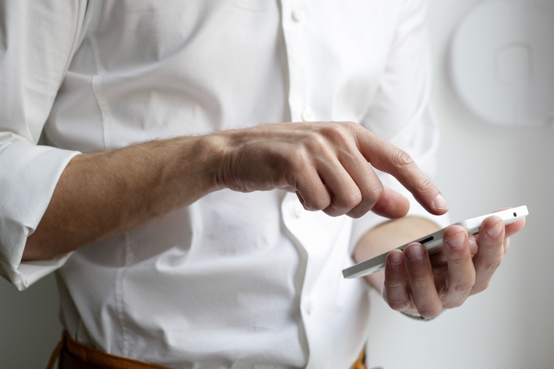 man with mobile phone