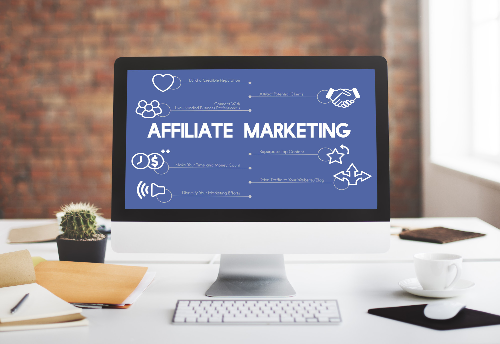 affiliate marketing screen on computer